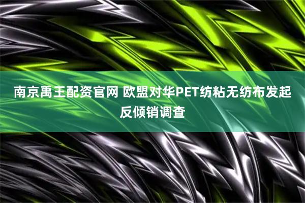 南京禹王配资官网 欧盟对华PET纺粘无纺布发起反倾销调查