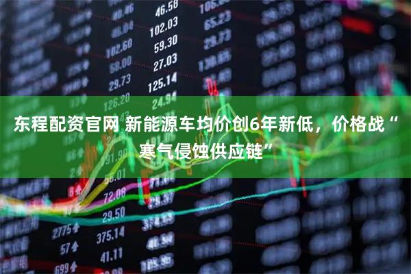 东程配资官网 新能源车均价创6年新低，价格战“寒气侵蚀供应链”